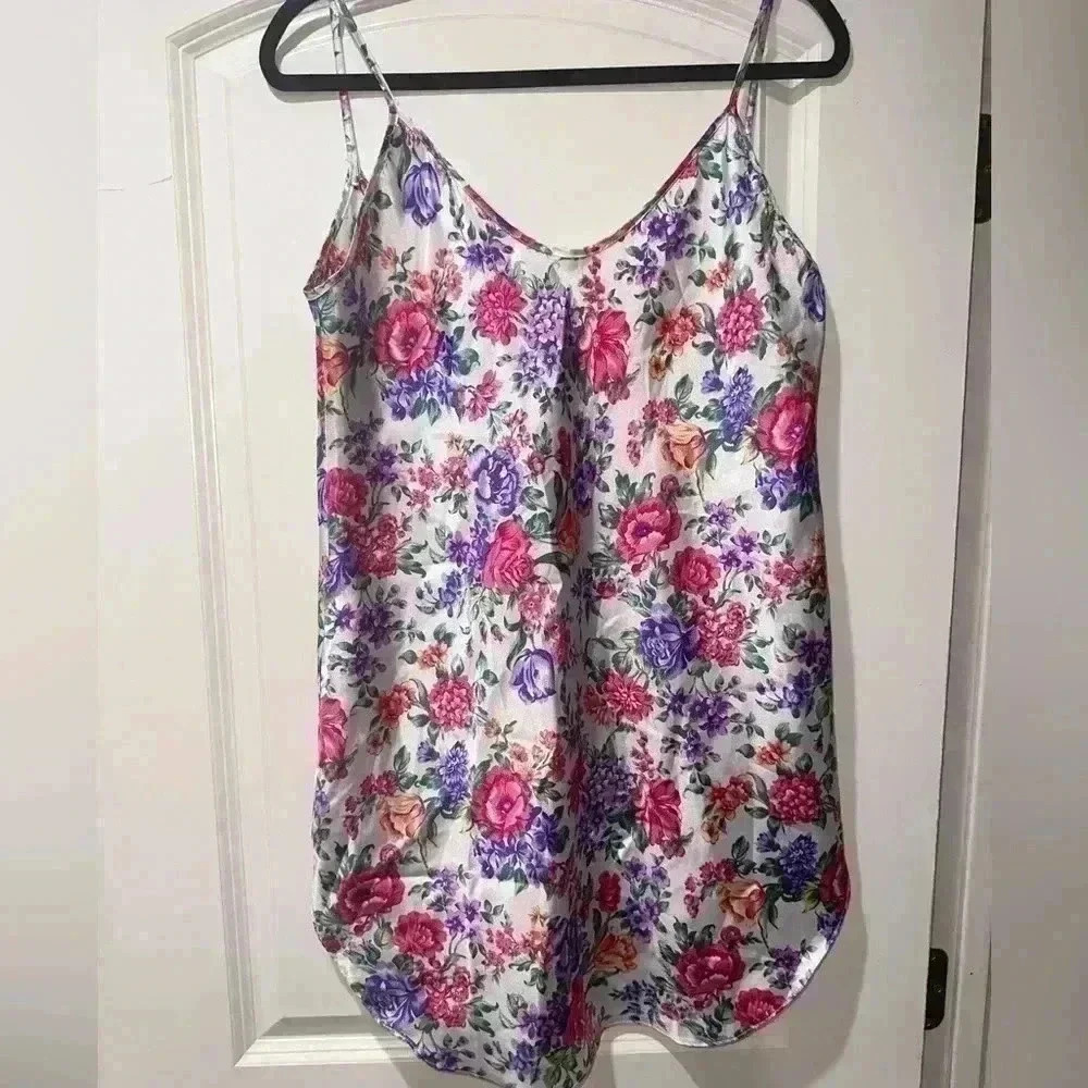 Vintage floral tank top size L